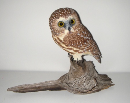 Saw Whet Owl carving